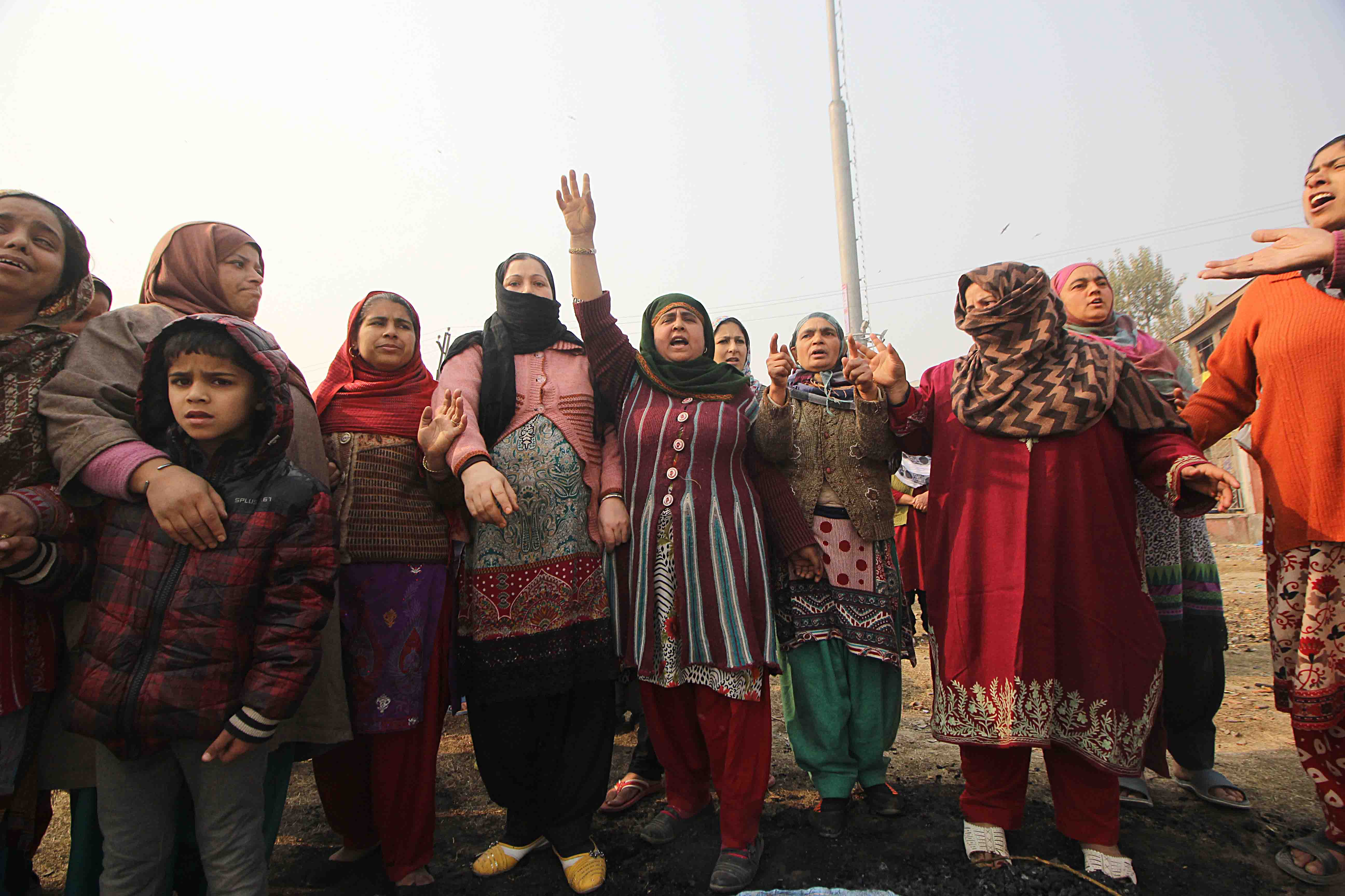 Women protesting the death of teenager in Noorbagh, Srinagar. Photo: Faisal Khan