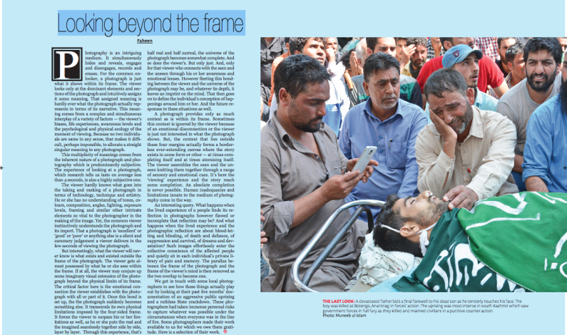 Looking beyond the frame Looking beyond the frame