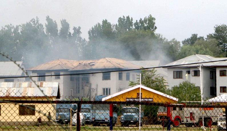 In Pictures:  ‘Fidayeen’ attack on District Police Lines Pulwama