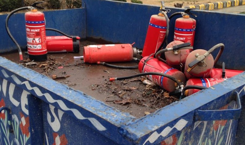 To hide its shame, KU removes expired fire extinguishers from campus