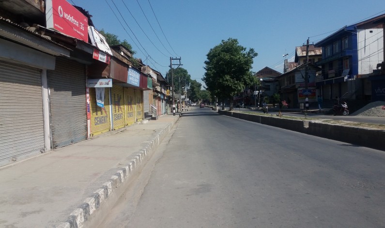 In Pics: Valley observes complete hartal against Shujaat, civilian killings In Pics: Valley observes complete hartal against Shujaat, civilian killings